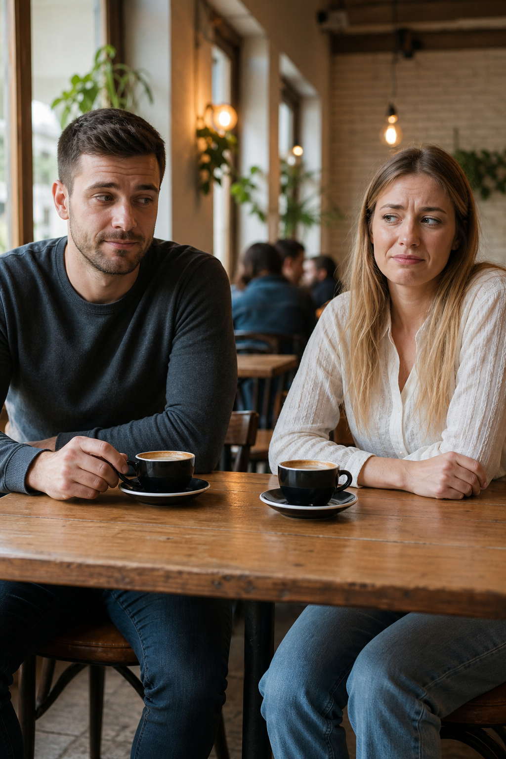 Awkward coffee date where the photos don’t match